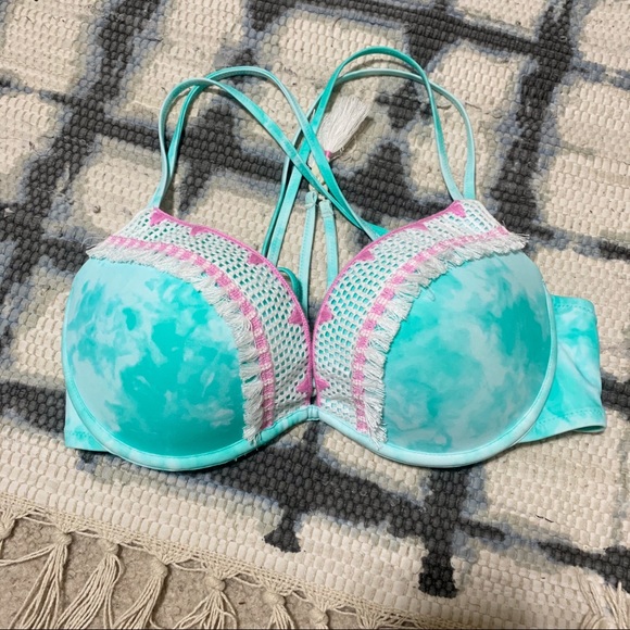 Shade & Shore Other - Shade & Shore Boho Fringe Tie Dye Bikini T…